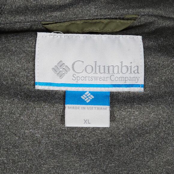 Columbia Jacket Mens XL Green Waterproof Rain Hooded Omni Tech Packable - Picture 7 of 12